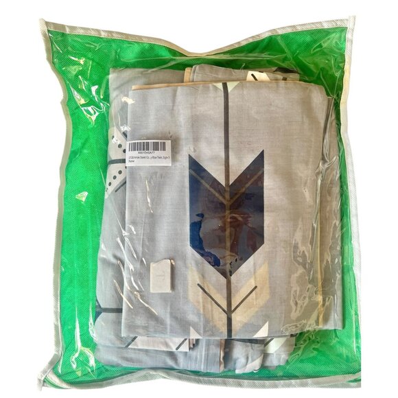 Home Collection Twin Size Reversible Duvet Cover & Pillow Shams Set Arrow NWT - Picture 3 of 16